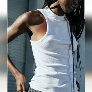 New UO White Ribbed Tank Top by EO+O